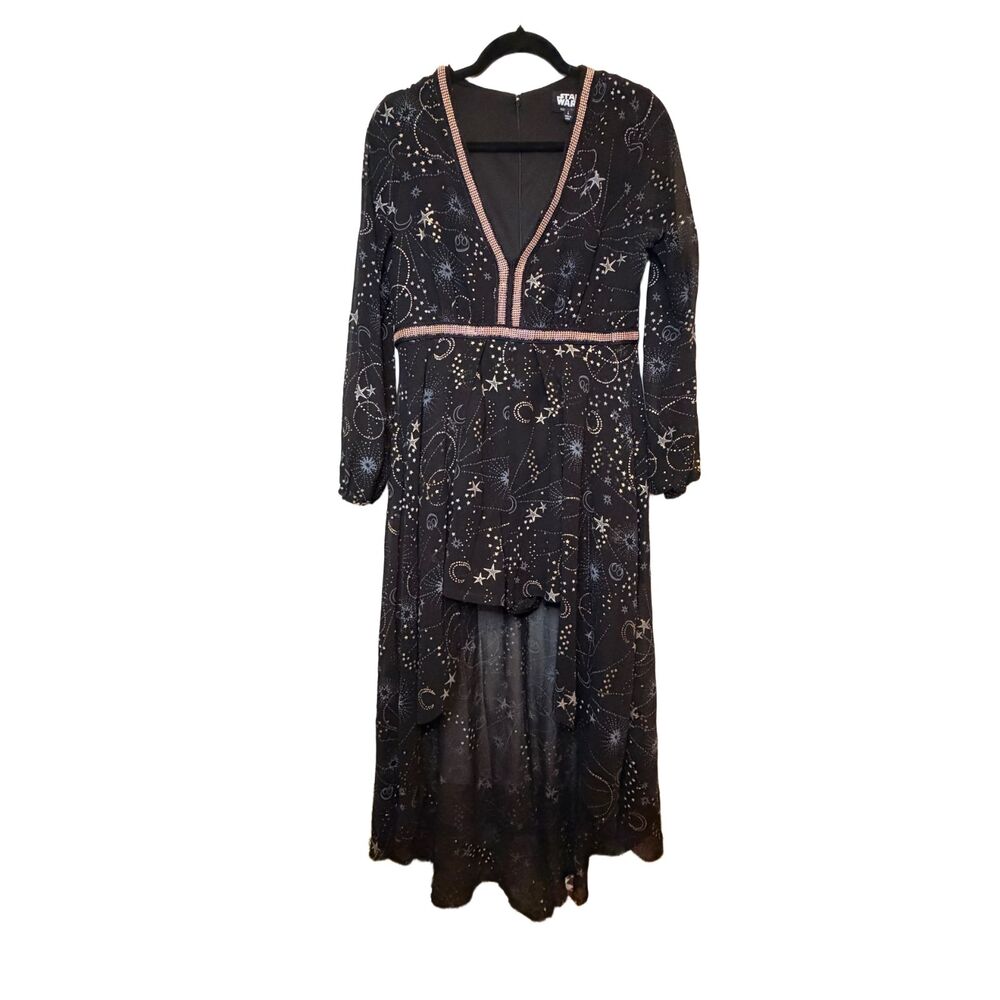 Star Wars Celestial Galaxy Constellation Goth Witchcore Romper Maxi High-Low L - Picture 2 of 8